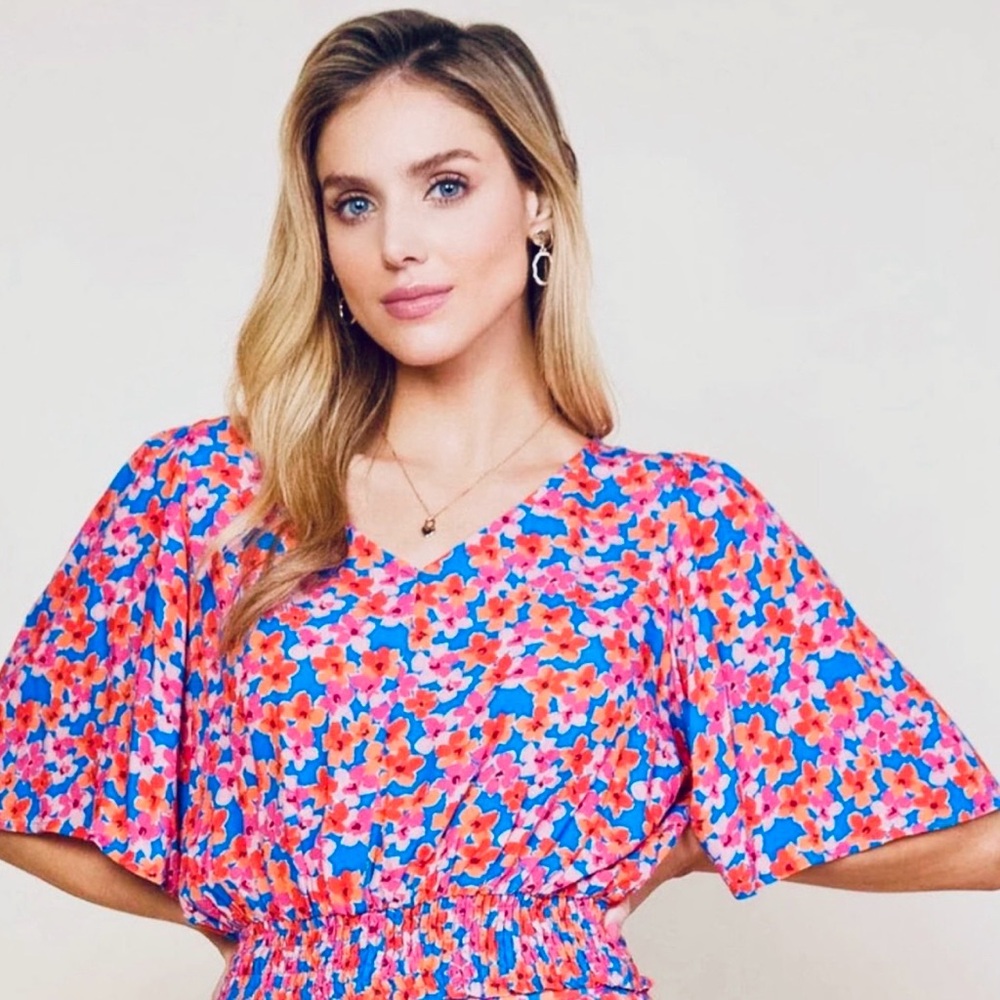 Bohemian Blue Tangerine “Skies are blue” Plus Size Top